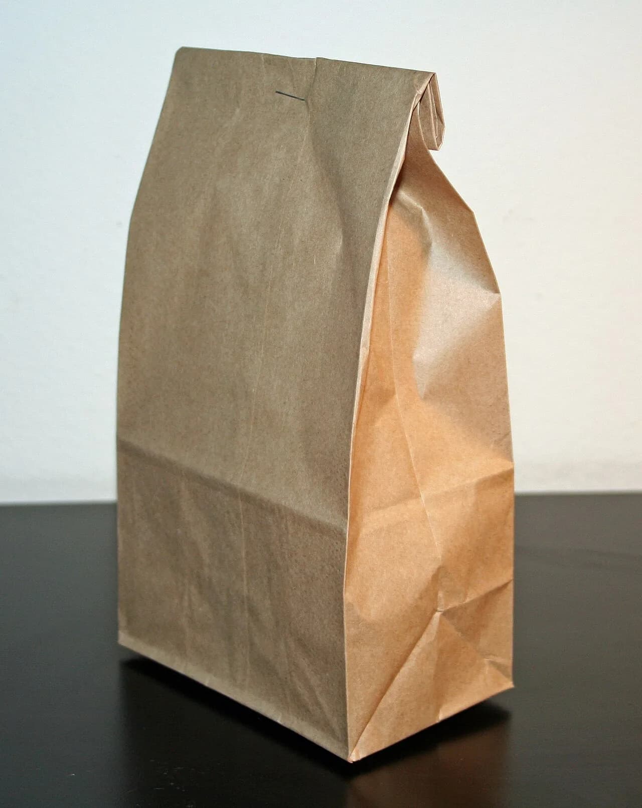 Sacola simples de papel kraft marrom