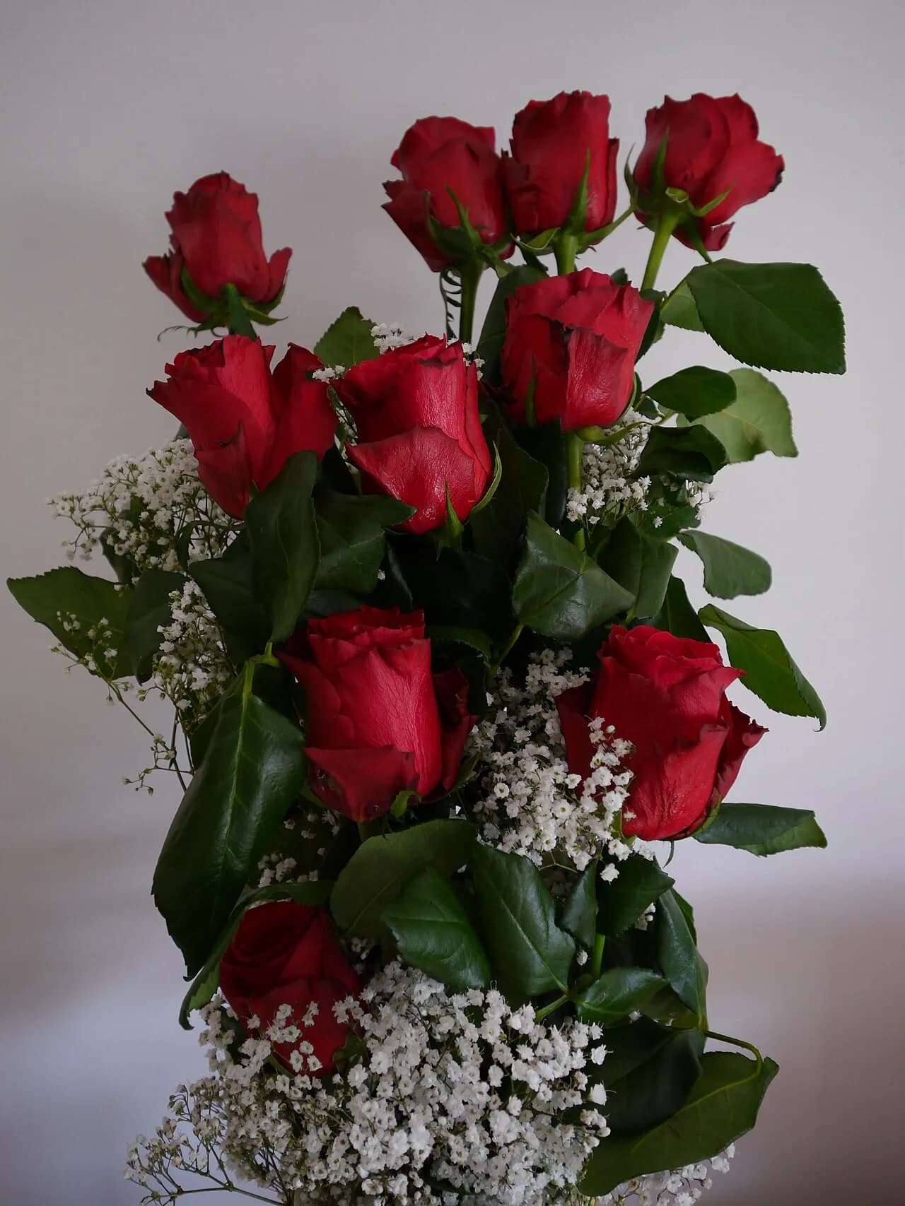 Buquê de rosas vermelhas de corte