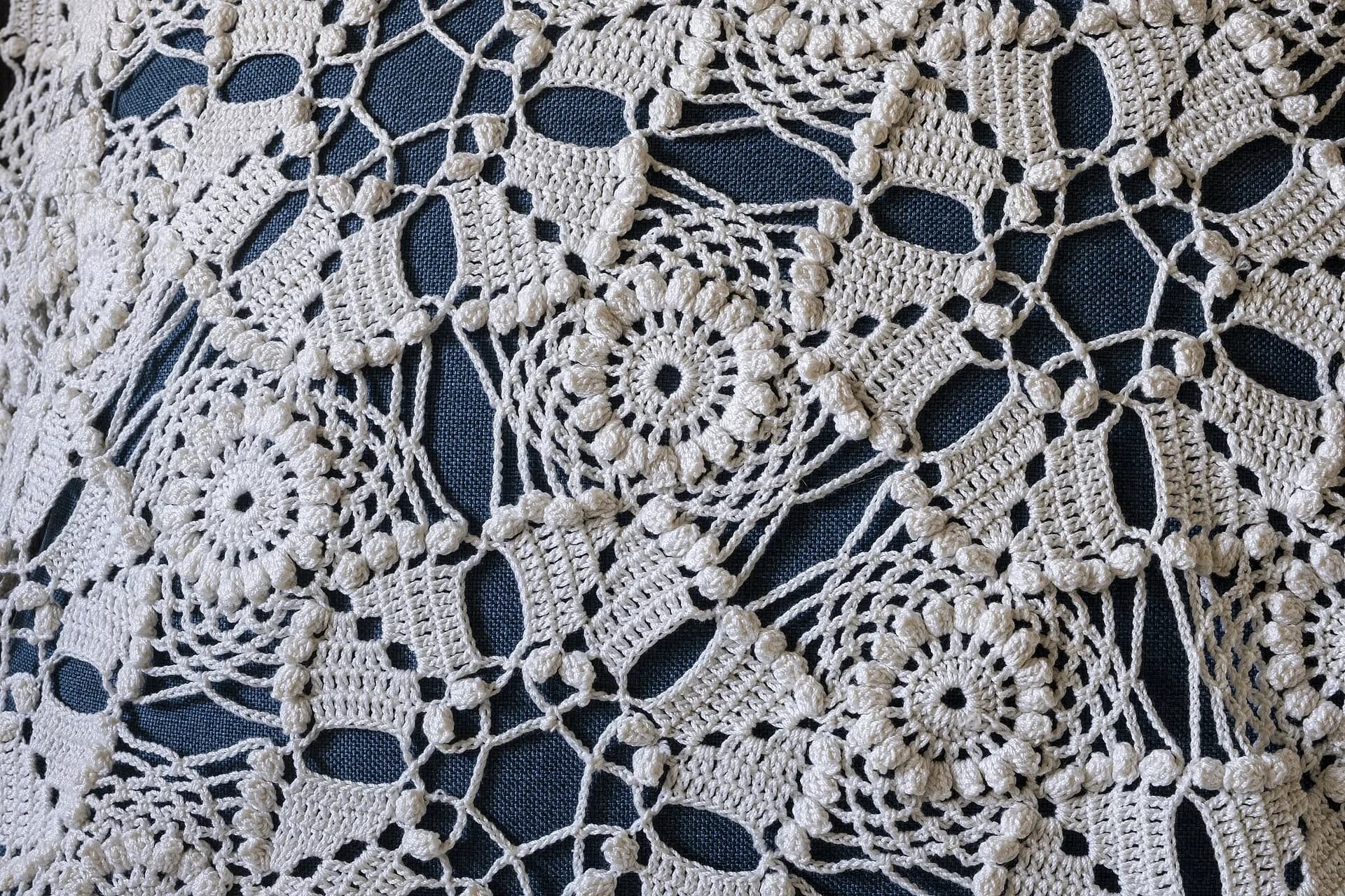 Detalhe de colcha com textura trabalhada