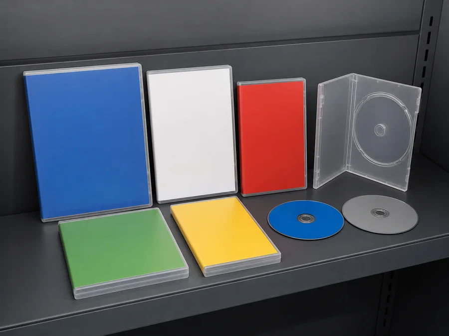 Caixas de jogos físicos organizadas em uma vitrine de varejo